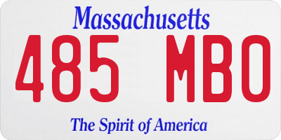 MA license plate 485MB0