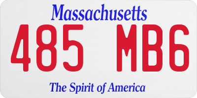 MA license plate 485MB6