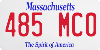 MA license plate 485MC0