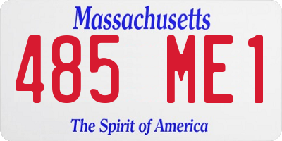 MA license plate 485ME1