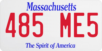 MA license plate 485ME5