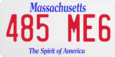 MA license plate 485ME6