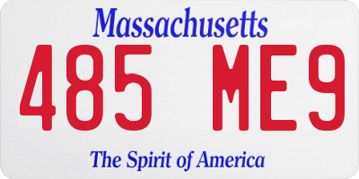 MA license plate 485ME9