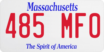 MA license plate 485MF0