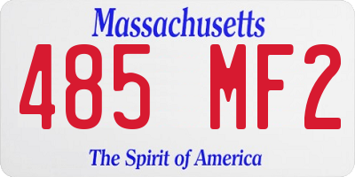 MA license plate 485MF2