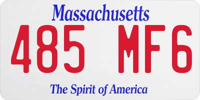 MA license plate 485MF6