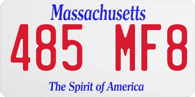 MA license plate 485MF8