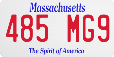 MA license plate 485MG9