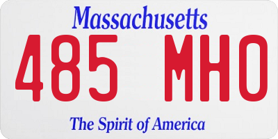MA license plate 485MH0