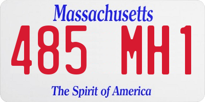 MA license plate 485MH1