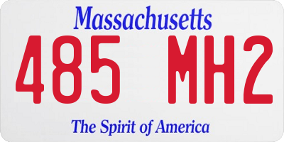 MA license plate 485MH2