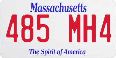 MA license plate 485MH4