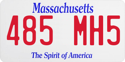 MA license plate 485MH5
