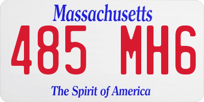 MA license plate 485MH6