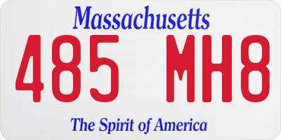 MA license plate 485MH8