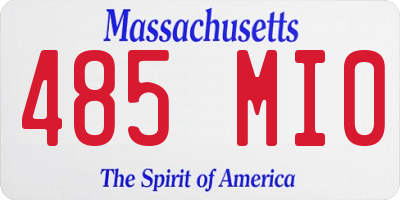 MA license plate 485MI0