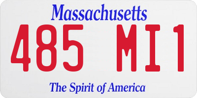 MA license plate 485MI1