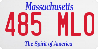 MA license plate 485ML0