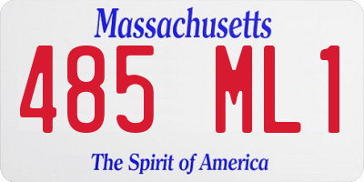MA license plate 485ML1