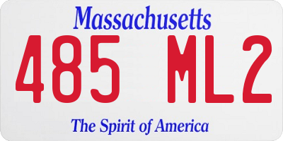 MA license plate 485ML2