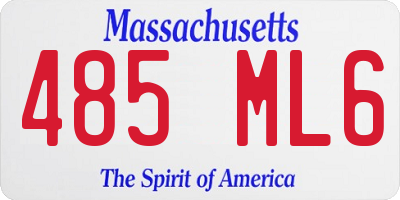 MA license plate 485ML6