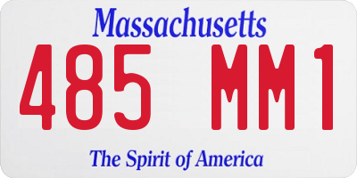 MA license plate 485MM1