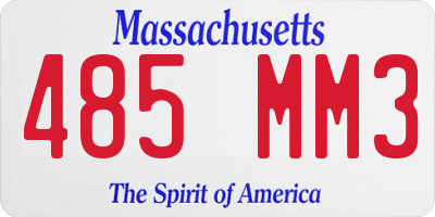 MA license plate 485MM3