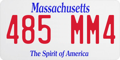 MA license plate 485MM4