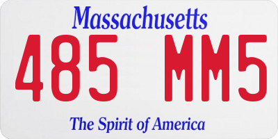 MA license plate 485MM5