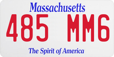 MA license plate 485MM6