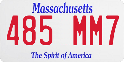 MA license plate 485MM7