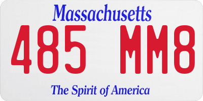 MA license plate 485MM8