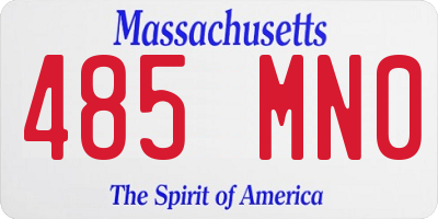 MA license plate 485MN0