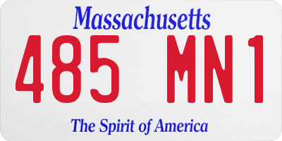 MA license plate 485MN1