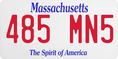 MA license plate 485MN5