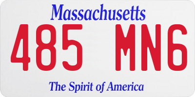 MA license plate 485MN6