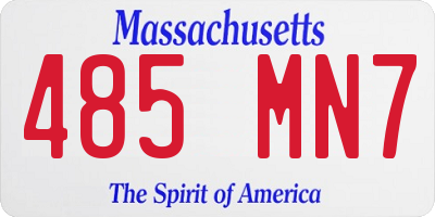 MA license plate 485MN7