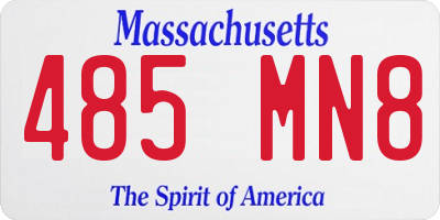 MA license plate 485MN8