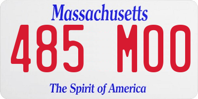 MA license plate 485MO0