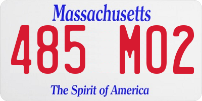 MA license plate 485MO2