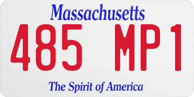 MA license plate 485MP1