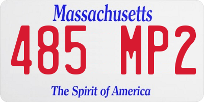 MA license plate 485MP2