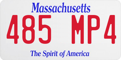 MA license plate 485MP4