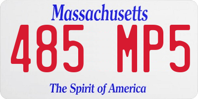 MA license plate 485MP5