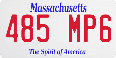 MA license plate 485MP6