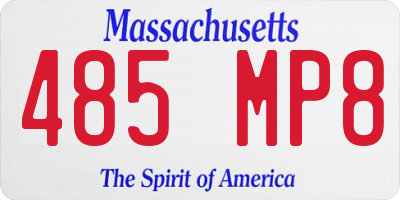 MA license plate 485MP8