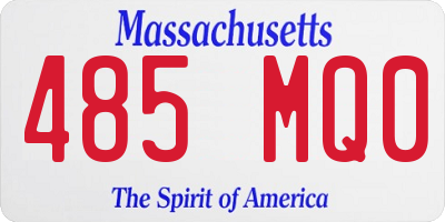 MA license plate 485MQ0