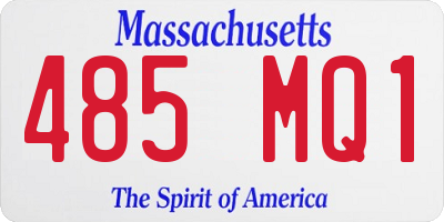 MA license plate 485MQ1