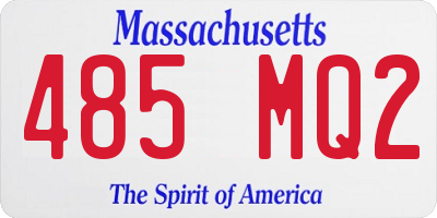 MA license plate 485MQ2