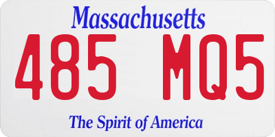 MA license plate 485MQ5